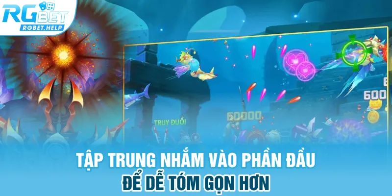 Tập trung nhắm vào phần đầu để dễ tóm gọn hơn